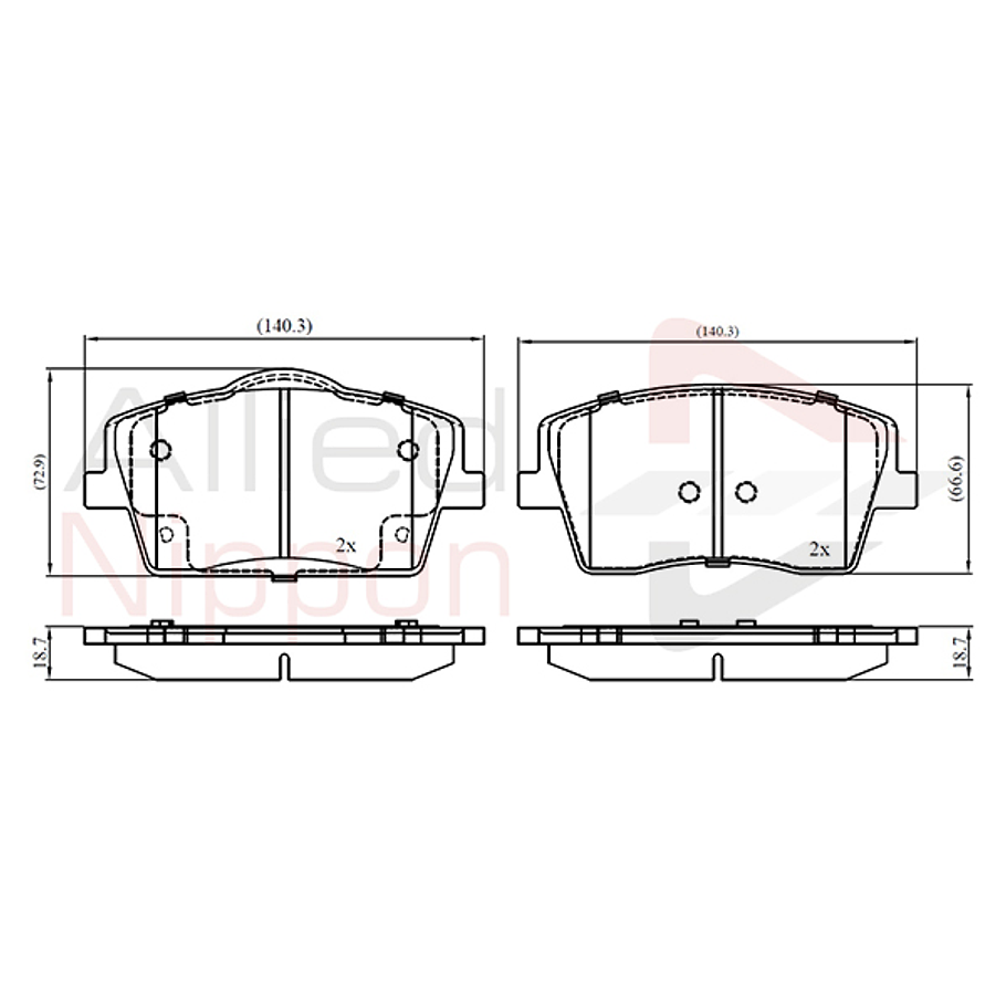 Pastillas Freno ALLIED NIPPON ADB02394 1