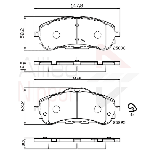 Pastillas Freno ALLIED NIPPON ADB32232