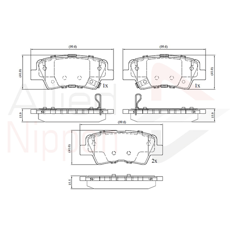 Pastillas Freno ALLIED NIPPON ADB32694 2