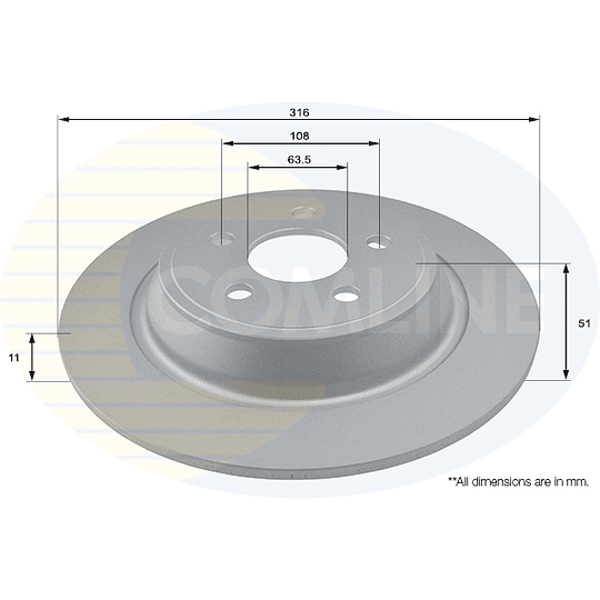 Disco Freno COMLINE ADC1290