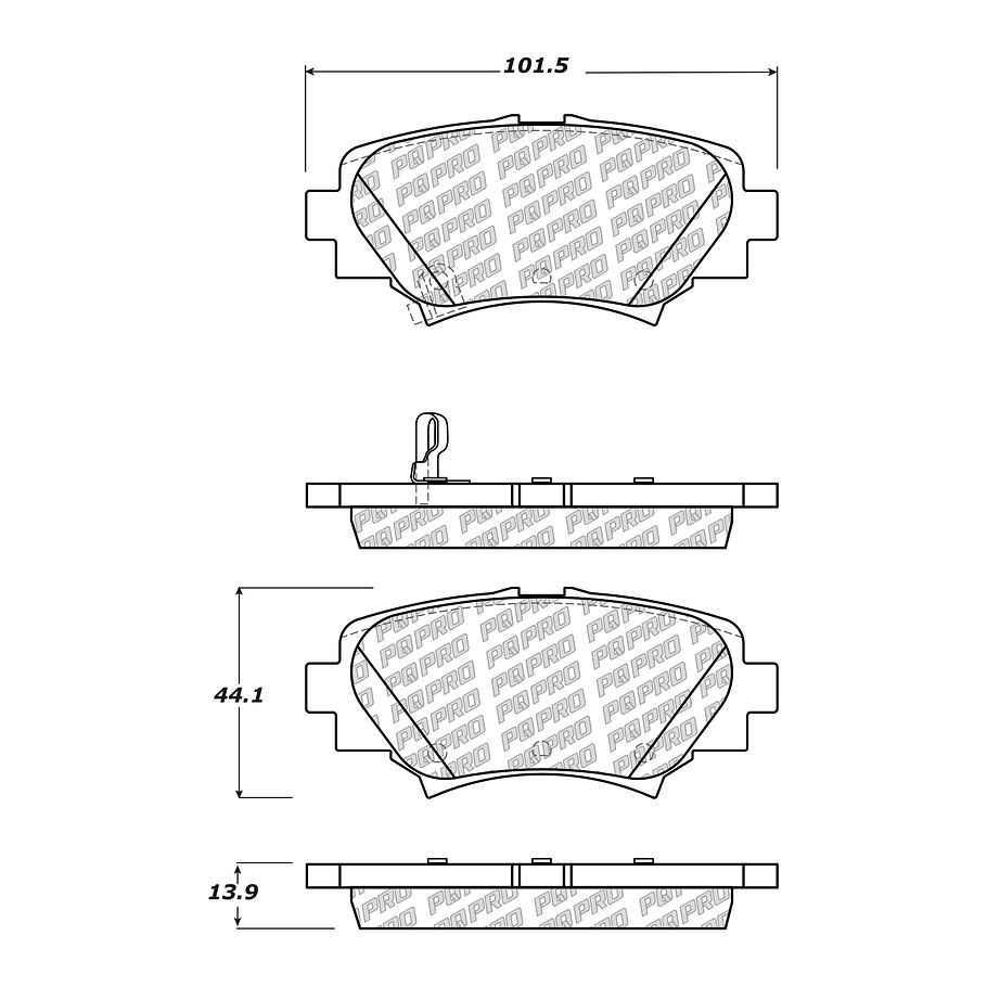 Pastillas Freno Mazda CX-3 2016-2023 Trasero 3