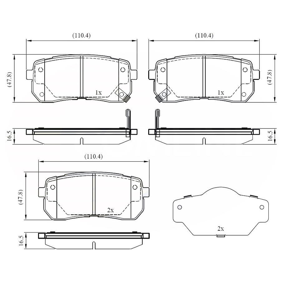 Pastillas Freno Kia Carnival 2015-2023 Trasero 4