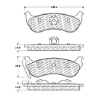 Pastillas Freno Jeep Wrangler 1997-2006 Trasero 3