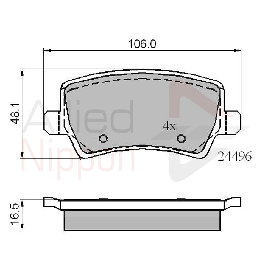 Pastillas Freno ALLIED NIPPON ADB01613 2