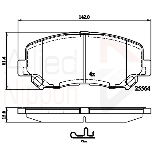 Pastillas Freno ALLIED NIPPON ADB32252