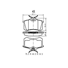 Pastillas Freno Renault Grand Scénic 2003-2009 Trasero 4