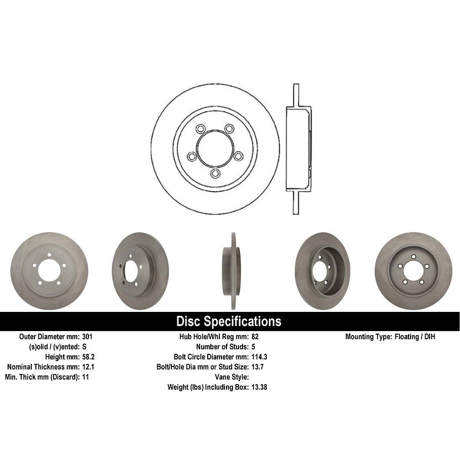 Disco Freno Mercury Mountaineer 2006-2010 Trasero 2