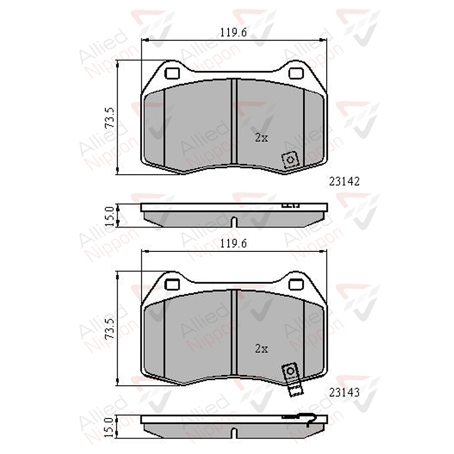 Pastillas Freno ALLIED NIPPON ADB31258 2