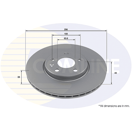 Disco Freno COMLINE ADC2916V
