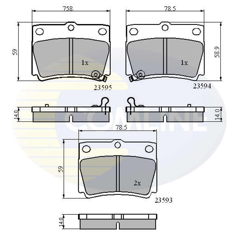 Pastillas Freno COMLINE CBP3775 1