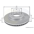 Disco Freno COMLINE ADC0381V 2