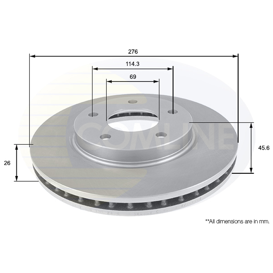 Disco Freno COMLINE ADC0381V 2