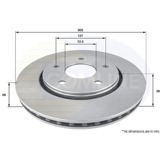 Disco Freno COMLINE ADC2324V