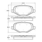 Pastillas Freno Ford Taurus 2010-2019 Delantero 2