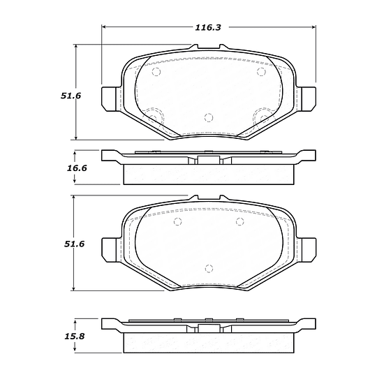Pastillas Freno Ford Taurus 2010-2019 Delantero