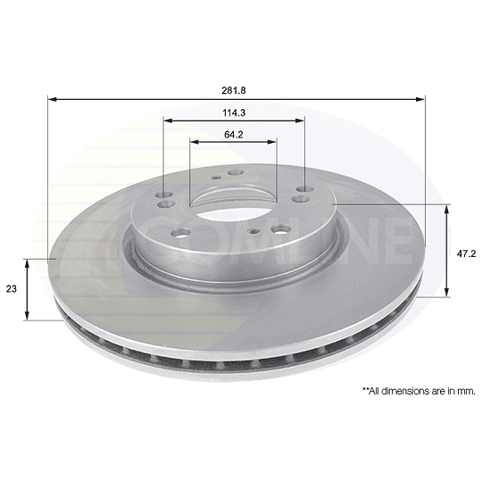 Disco Freno COMLINE ADC0553V