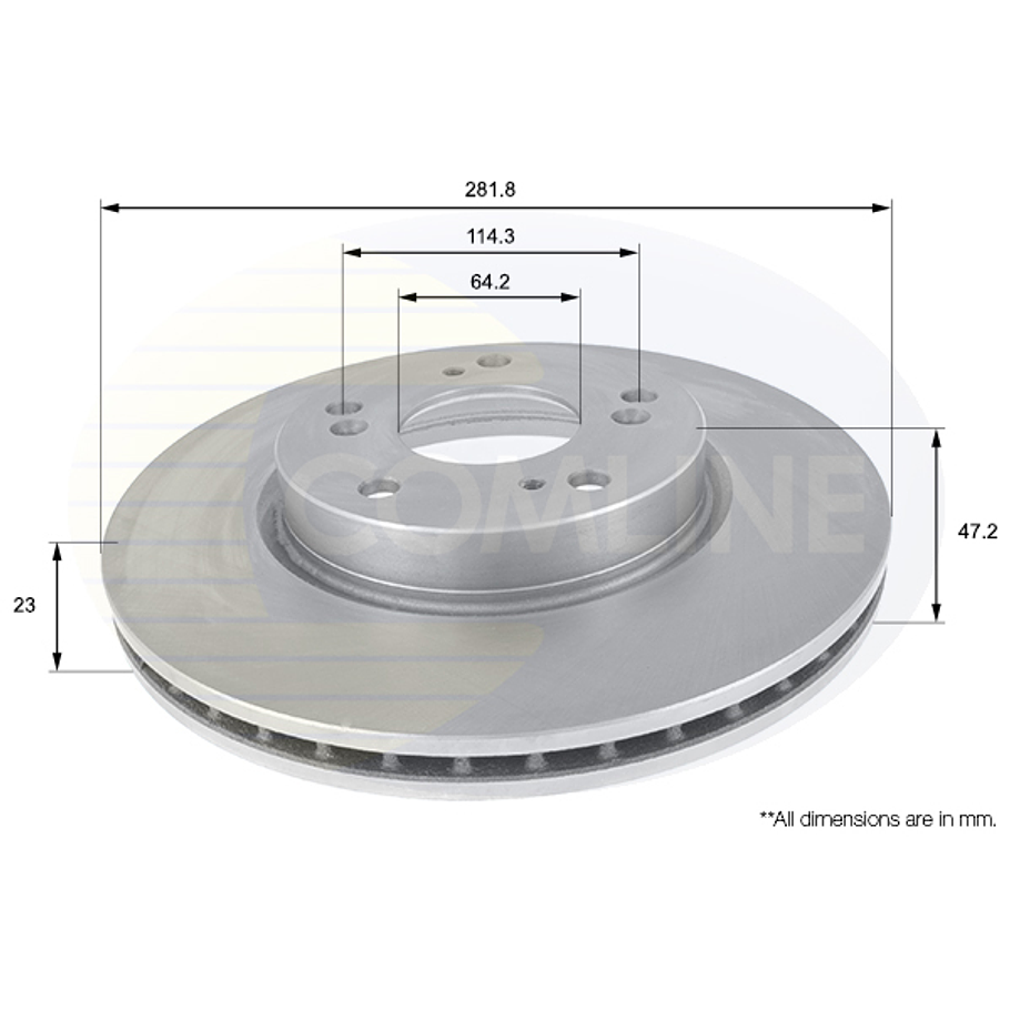 Disco Freno COMLINE ADC0553V 1