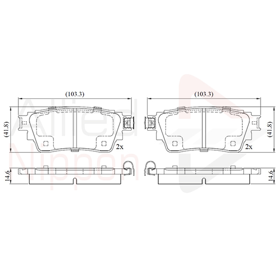 Pastillas Freno ALLIED NIPPON ADB02487 1