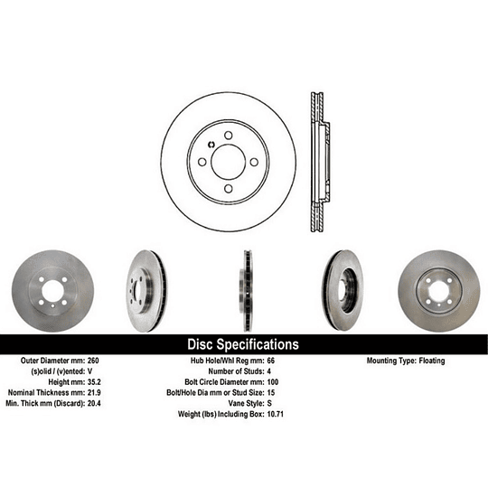 Disco Freno COMLINE ADC1709V