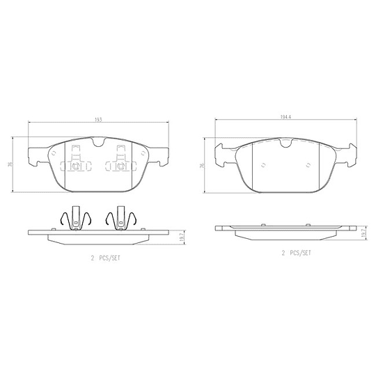 Pastillas Freno Volvo XC90 2003-2015 Delantero
