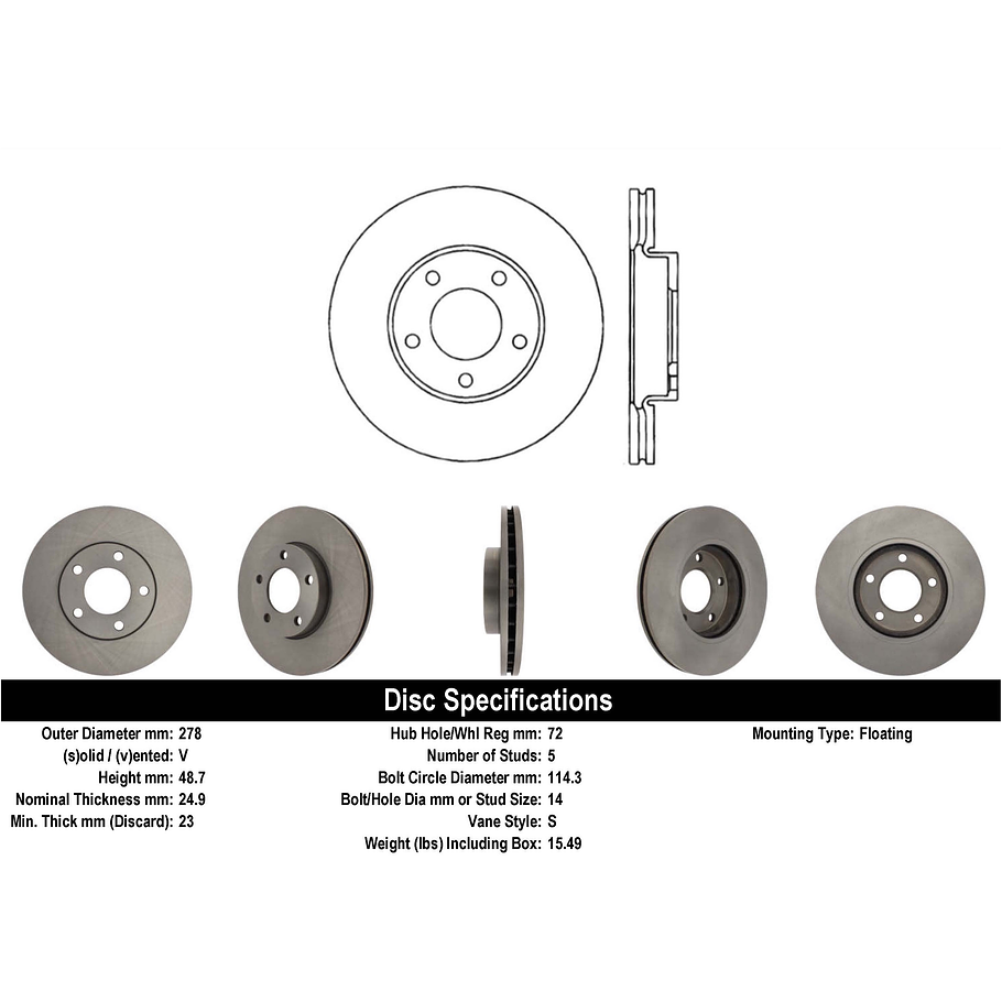 Disco Freno POWERSTOP JBR1113 2