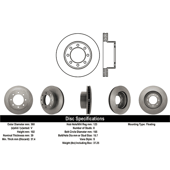 Disco Freno POWERSTOP AR8373