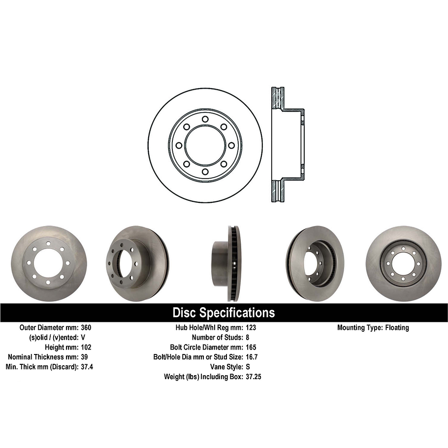Disco Freno POWERSTOP AR8373 1