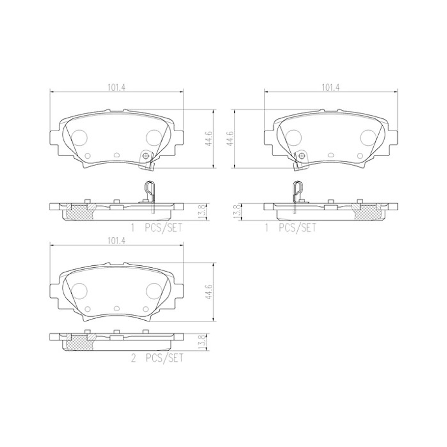 Pastillas Freno Mazda CX-3 2016-2023 Trasero 3