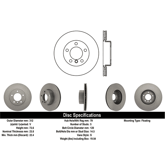Disco Freno COMLINE ADC2914V