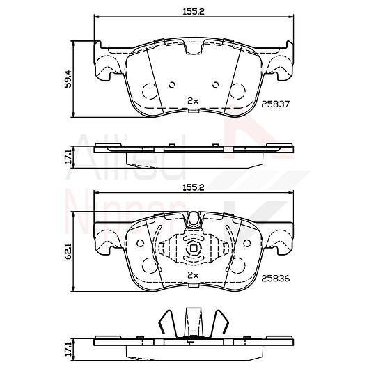 Pastillas Freno ALLIED NIPPON ADB02246