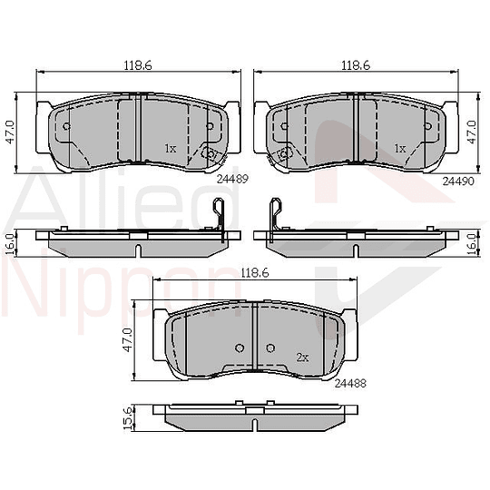 Pastillas Freno ALLIED NIPPON ADB31714