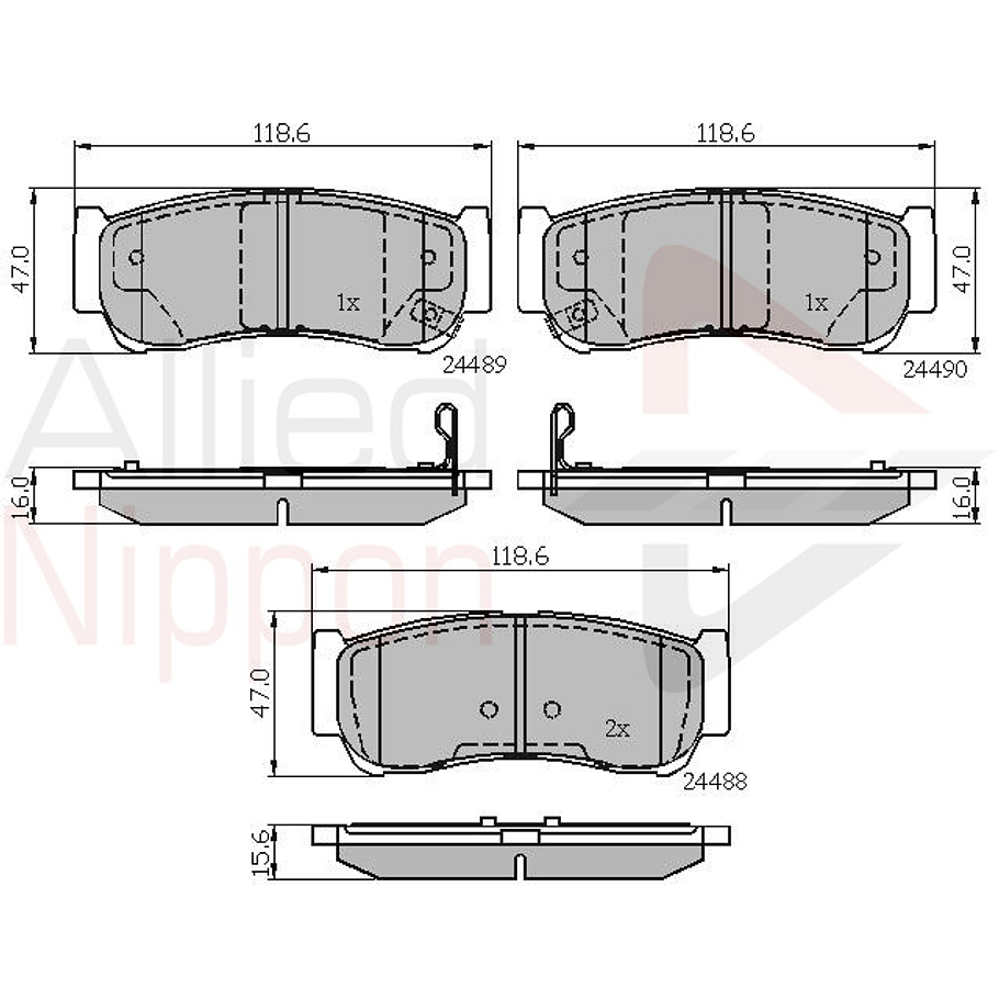 Pastillas Freno ALLIED NIPPON ADB31714 2