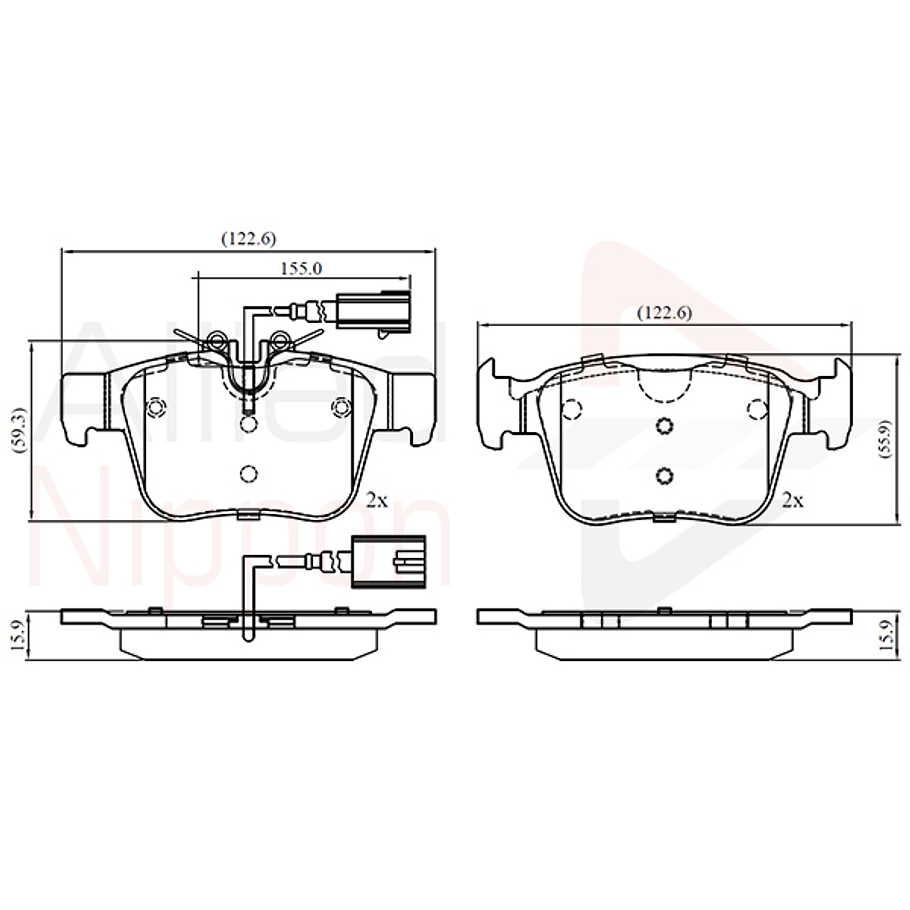 Pastillas Freno ALLIED NIPPON ADB12426 2