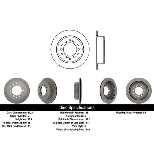 Disco Freno POWERSTOP JBR1396