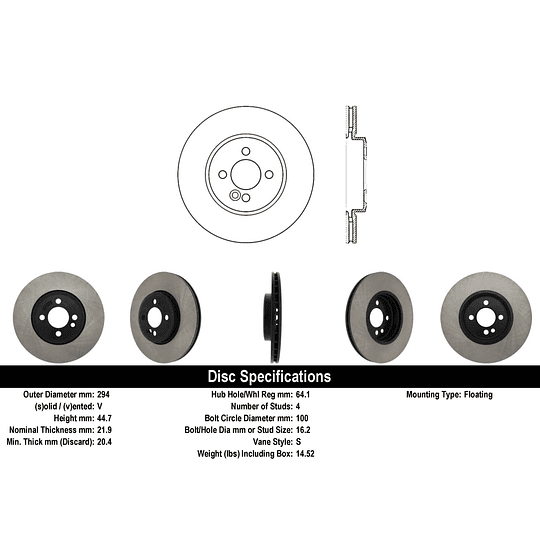Disco Freno C-TEK 121.34101
