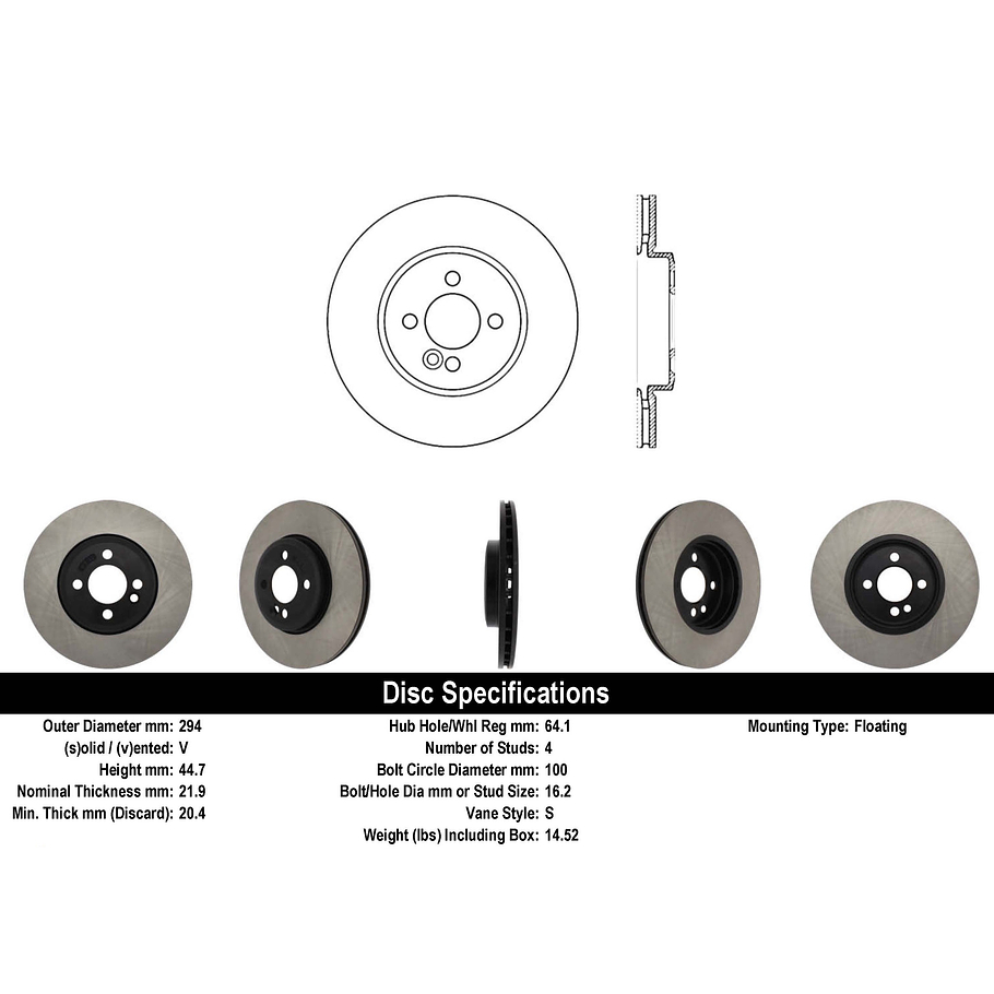 Disco Freno C-TEK 121.34101 1
