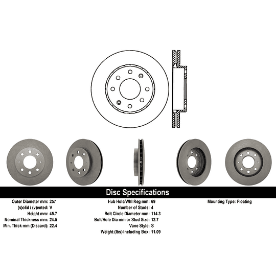 Disco Freno COMLINE ADC1035V
