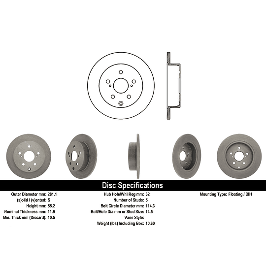 Disco Freno C-TEK 121.44145