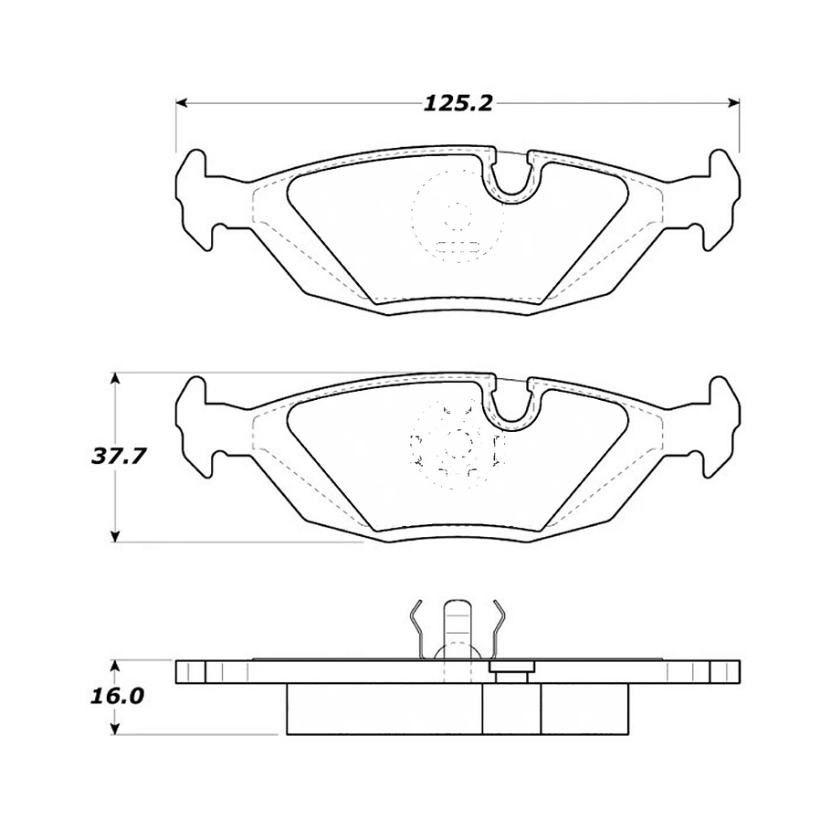 Pastillas Freno BMW M5 1981-1988 Trasero 2