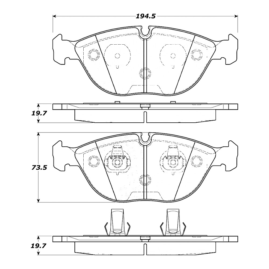 Pastillas Freno Bentley Arnage 1998-2009 Delantero 3