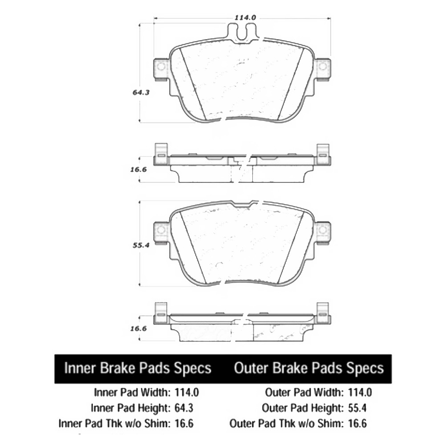 Pastillas Freno Mercedes Benz E250 2017-2023 Trasero 3