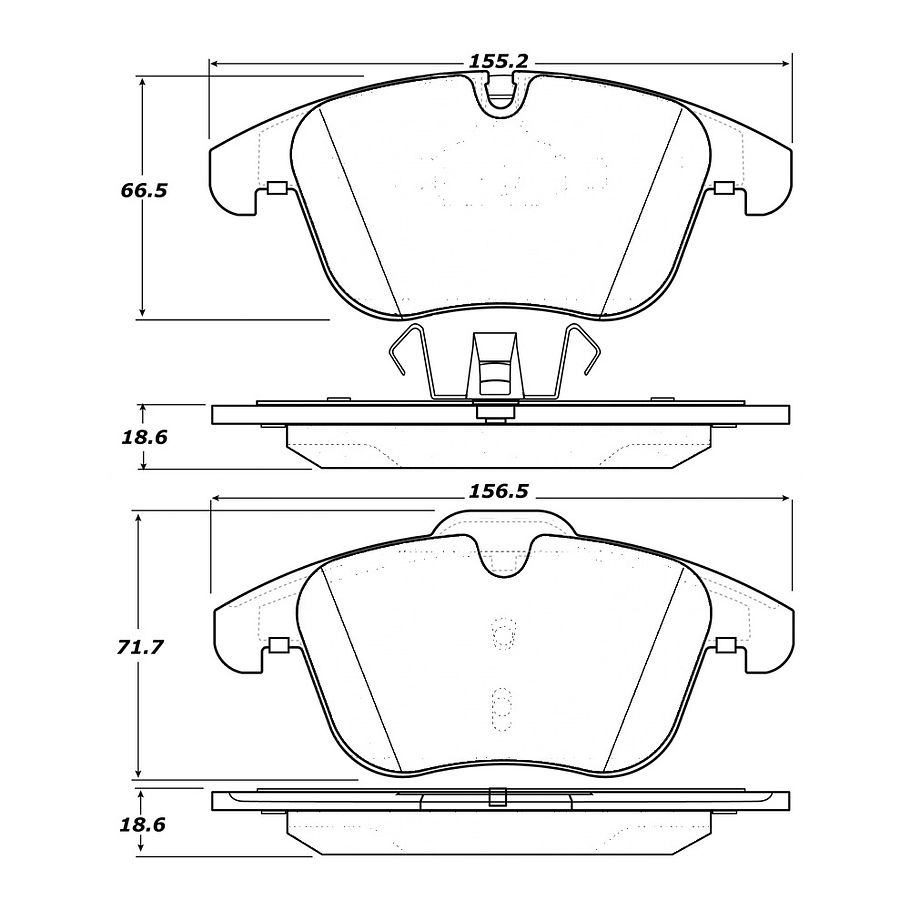 Pastillas Freno Jaguar XJ 2007-2009 Delantero 3
