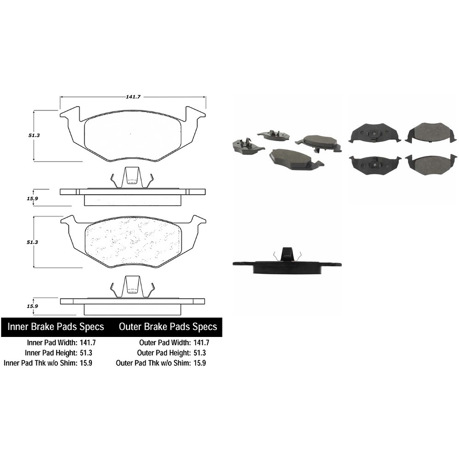 Pastillas Freno Volkswagen Polo Variant 1994-2003 Delantero 2