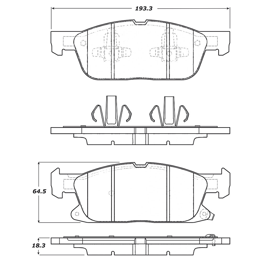 Pastillas Freno Ford S-Max 2015-2023 Delantero 4