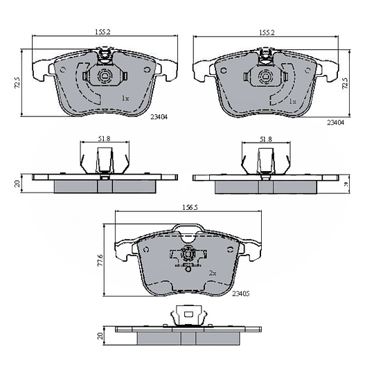 Pastillas Freno MOTAQUIP LVXL1252