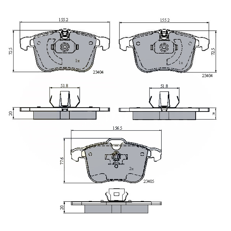 Pastillas Freno MOTAQUIP LVXL1252 1