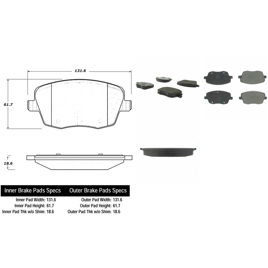 Pastillas Freno Volkswagen Polo 2002-2009 Delantero 2