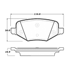 Pastillas Freno Ford Taurus 2010-2019 Trasero 2