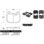 Pastillas Freno Alfa Romeo 75; Milano 1985-1992 Delantero 2