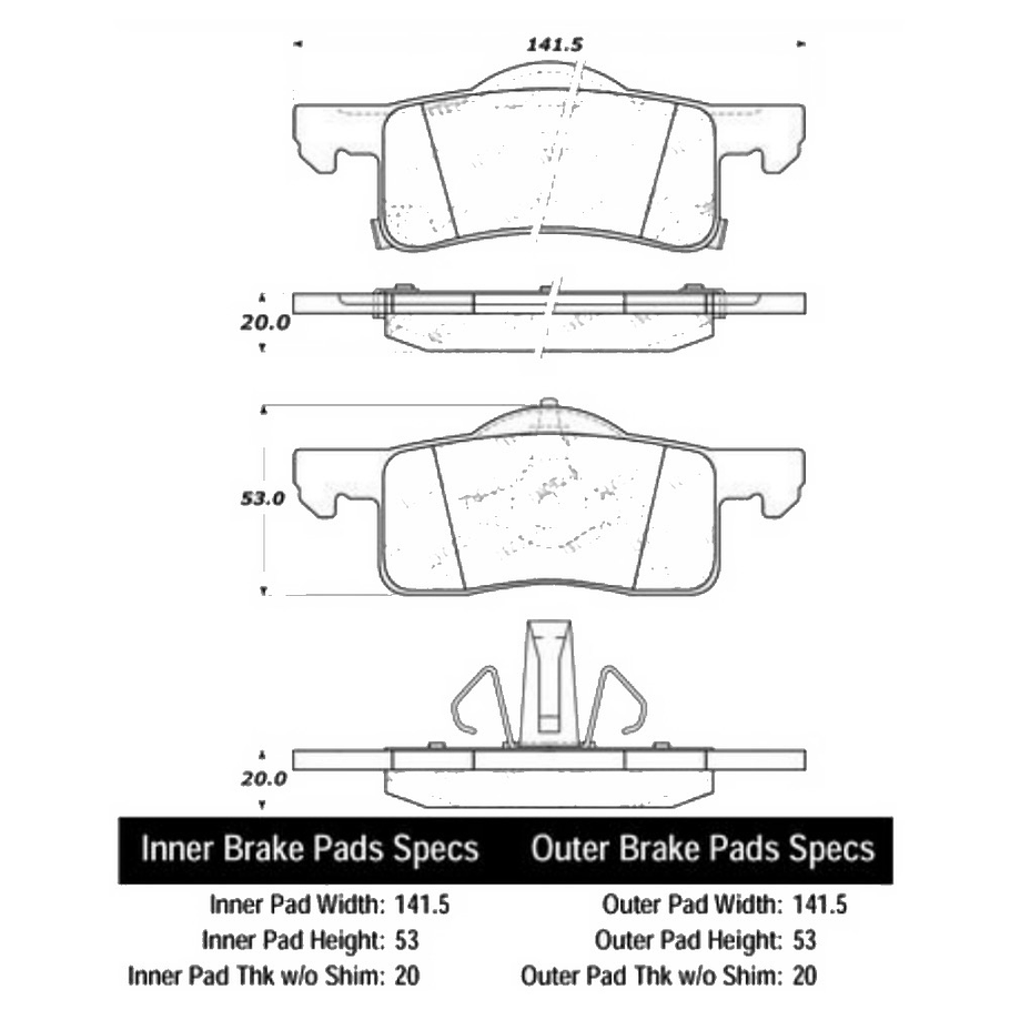 Pastillas Freno Lincoln Navigator 2003-2006 Trasero 4
